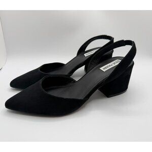 Steve Madden Day Slingback Pumps Women Size 9M Black Leather Shoes
